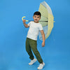 Yellow Translucent Brave Spirit Kelly Jo Teddy print, Rain and All-season Umbrella for Kids & Adults