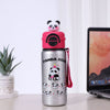 Silver Pink 3D Panda Stainless Steel Water Bottle | 550ml