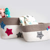 Twinkly Stars | Cotton Rope Baskets (Set Of 2)