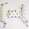 Dino Organic Baby Cotton Pillow & Bolster, White