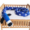 Baby Dog Cot Bumper with Removable Outer Cover, Blue