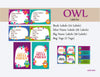Personalised Label Set | Owl