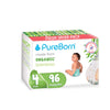 PureBorn Printed Diapers, Master Pack, Size 4 (7 - 12kg), 96 Counts