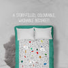 The Spotted! Bedsheet - A colourable, washable & storytelling bedsheet