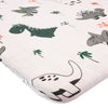 Dino Baby Cot Fitted Sheet, White