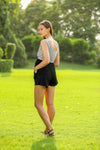 Black Over Bump Stretchable Maternity Shorts