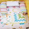 ABCD Whale Cot Bedding Set, White