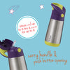 Insulated Straw Sipper Drink Water Bottle - Lemon  Yellow Grey
