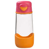 Tritan Sport Spout Drink Bottle 450ml- Strawberry Shake Pink Orange