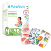PureBorn Printed Diapers, Value Pack, Size 4 (7 - 12kg), 48 Counts