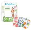PureBorn Printed Diapers, Value Pack, Size 5 (11 - 18kg), 44 Counts