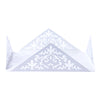 Designer Triangular Open Napkin Holder - White