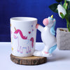 Whimsical Unicorn Handle Mug - Blue