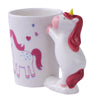 Whimsical Unicorn Handle Mug - Maroon