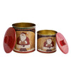Fat Santa Claus Canisters (Set of 2)