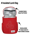 Nom Nom Insulated Lunch Bag- Red