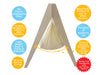 Organic Baby Hammock With Stand - Beige