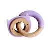 Wood + Silicone Disc & Ring Teether- KITTY