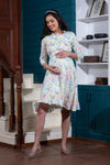 Chic Floral Maternity & Nursing Dress