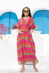 Vivacious Colorful Maternity Kaftan Dress