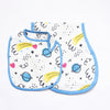 Doodle Hearts | Reversible Bib & Burpy Cloth Set