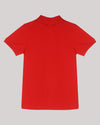 Red Polo T- Shirt With Hand-Embellished Goofy Motif