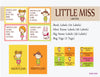 Little Miss Theme Personalised Label Set