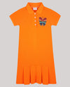 Polo Dress With Butterfly Motif