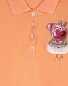 Polo Dress With Shy Peppa Pig Motif