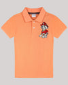 Peach Polo T-Shirt With Marshall Pup From Paw Patrol Motif