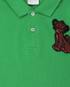 Emerald Green Full Sleeves Polo T-Shirt With Simba Motif