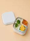 Grow Bento with 2 silipods Lunch Box -Snow/Aqua