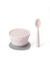 First Bite Suction Bowl With Spoon Feeding Set  Cotton Candy/Cotton Candy