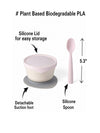 First Bite Suction Bowl With Spoon Feeding Set  Vanilla/Cotton Candy