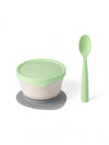 First Bite Suction Bowl With Spoon Feeding Set  Vanilla/Lime