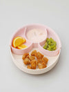 Healthy Meal Suction Plate with Dividers Set Grey/Cotton Candy