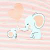 Blush Pink Stripes Bodysuit : Mamma & Baby Elephant