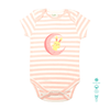 Peachy Stripes Bodysuit : Sleepy Bunny