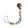 Silicone Pacifinder Beads with Clip Holder - Green