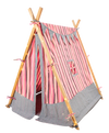 Play Tent - Pink & Grey Stripes