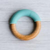 Wood + Silicone Simple Ring - Blue