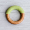 Wood + Silicone Simple Ring - Green