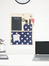 Stationery Organizer with Pinboard and Blackboard Large