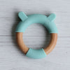 Wood + Silicone Teether Ring - BEAR