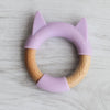 Wood + Silicone Teether Ring - KITTY