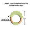 Wood + Silicone Teether Ring - LION