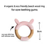 Wood + Silicone Teether Ring - RABBIT