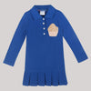Full Sleeves Polo Dress With Pleats And Cup Cake Motif