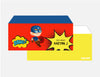 Comic superhero Theme Personalised Envelope Set